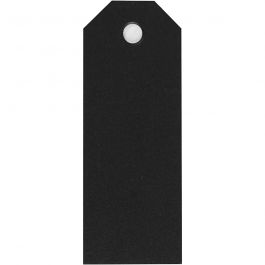 Étiquettes en carton, dim. 3x8 cm, 220 gr, noir, 20 pièces/ 1 Pq. [HOB-234012]