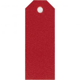 Étiquettes en carton, dim. 3x8 cm, 220 gr, rouge, 20 pièces/ 1 Pq. [HOB-234013]