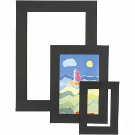 Passe-partout, ép. 0,4 mm, 270 gr, noir, 75 pièces/ 1 Pq. [HOB-23602]