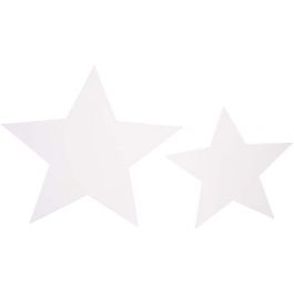 Etoiles, dim. 7,3+10 cm, 240 gr, blanc, 40 pièces/ 1 Pq. [HOB-23851]