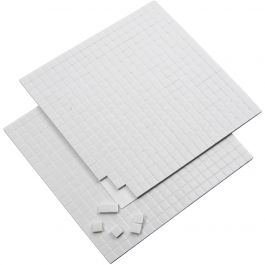 Coussinets 3D, dim. 5x5 mm, ép. 2 mm, blanc, 2x400 pièce, 2 flles/ 1 Pq. [HOB-24639]