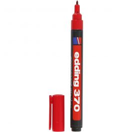 Feutre Edding 370, trait 1 mm, rouge, 1 pièce [HOB-25006]