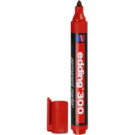 Marqueur Edding 300, trait 1,5-3 mm, rouge, 1 pièce [HOB-25021]