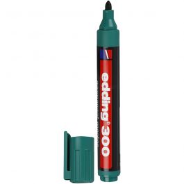 Marqueur Edding 300, trait 1,5-3 mm, vert, 1 pièce [HOB-25024]