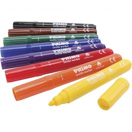 Feutres Textile PRIMO, ass. de couleurs, 8 pièces/ 1 Pq. [HOB-701295]