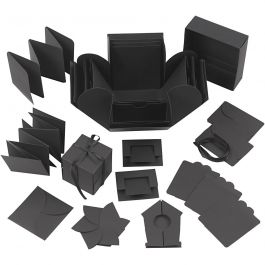 Boîte explosion, dim. 7x7x7,5+12x12x12 cm, noir, 1 pièce [HOB-25378]