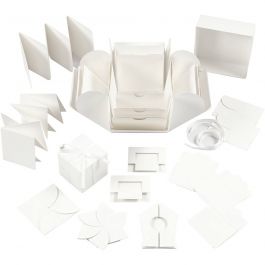 Boîte explosion, dim. 7x7x7,5+12x12x12 cm, blanc cassé, 1 pièce [HOB-25379]