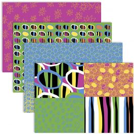 Papier découpage, feuille 25x35 cm, 17 gr, couleurs Joyeuses, 4x2 flles/ 1 Pq. [HOB-254820]