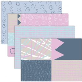 Papier découpage, feuille 25x35 cm, 17 gr, 4x2 flles/ 1 Pq. [HOB-254830]