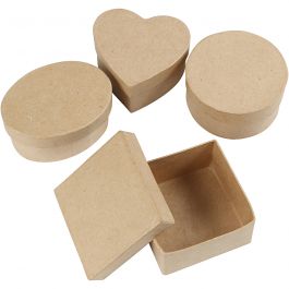 Boîtes moyennes, H : 5 cm, d 10-12 cm, 4 pièces/ 1 Pq. [HOB-264800]