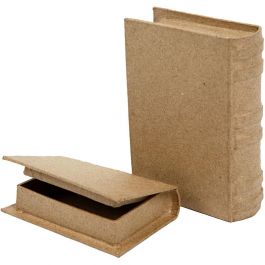 Boîtes livres, dim. 8x11,5x2,5 cm, 2 pièces/ 1 set [HOB-265661]