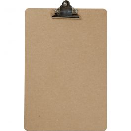 Plaque à pince pour dessin ou écriture, A4, dim. 23x34x0,3 cm, 1 pièce [HOB-265880]