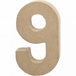 Chiffre, 9, H : 20,5 cm, L : 12 cm, ép. 2,7 cm, 1 pièce [HOB-26637]