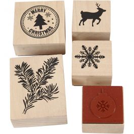 Tampons Art Déco, Noël, 5 ass./ 1 Pq. [HOB-27573]