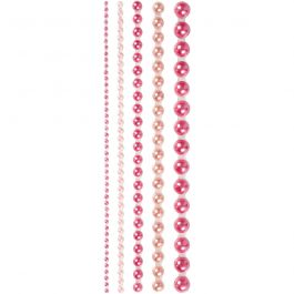 Demies perles, dim. 2-8 mm, rose, 140 pièces/ 1 Pq. [HOB-28320]
