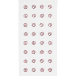 Pierres de strass, d 8 mm, rose clair, 32 pièces/ 1 Pq. [HOB-283809]
