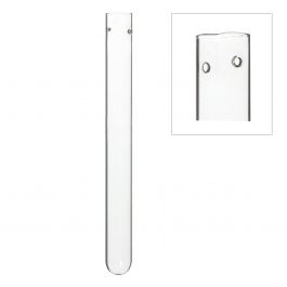 Tube à essai en verre de 2 cm de diamètre et 20 cm de hauteur, avec 2 trous (lot de 12 pièces) [IFS-29113]