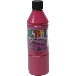 Peinture Acrylique, rouge primaire, 500 ml/ 1 flacon [HOB-636035]
