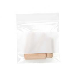 Sachet zip en PE-BD avec fenêtre d'écriture blanche 7,6x7,6cm (100 pièces) [2WE33]