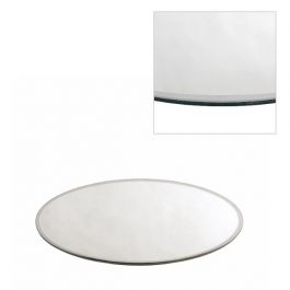 Plateau miroir rond Ø 25cm à bord biseauté (1 pièce) [IFS-30219]