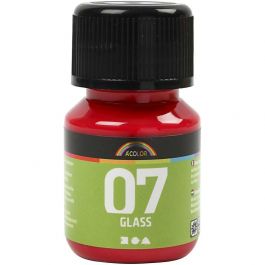 Peinture pour verre A-Color Glass, rouge, 30 ml/ 1 flacon [HOB-31388]