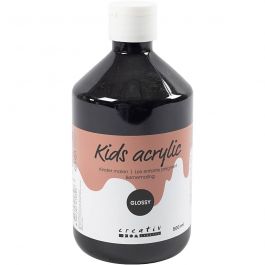 Peinture Acrylique Brillante, noir, 500 ml/ 1 flacon [HOB-32004]