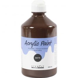 Peinture Acrylique Mate, brun, 500 ml/ 1 flacon [HOB-32130]