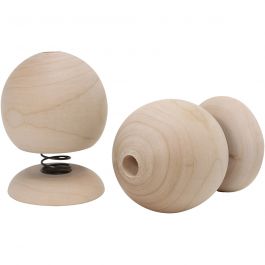 Figurine en bois sur ressort, H : 75 mm, d 50 mm, 12 pièces/ 1 Pq. [HOB-669055]
