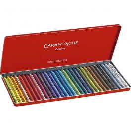 CARAN D’ACHE Caran d'Ache Néocolor 1, L : 10 cm, ép. 8,5 mm, ass. de couleurs, 30 pièces/ 1 Pq. [HOB-34016]
