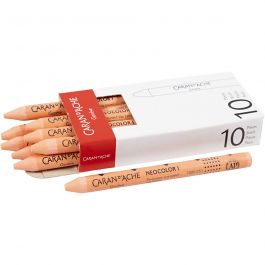 CARAN D’ACHE Caran d'Ache Néocolor 1, L : 10 cm, ép. 8,5 mm, salmon (051), 10 pièces/ 1 Pq. [HOB-34018]