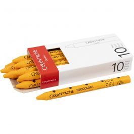 CARAN D’ACHE Caran d'Ache Néocolor 1, L : 10 cm, ép. 8,5 mm, orange (030), 10 pièces/ 1 Pq. [HOB-34023]