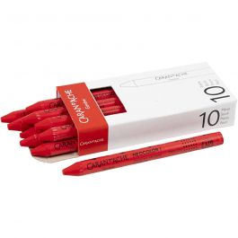 CARAN D’ACHE Caran d'Ache Néocolor 1, L : 10 cm, ép. 8,5 mm, scarlet (070), 10 pièces/ 1 Pq. [HOB-34027]