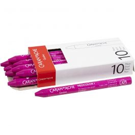 CARAN D’ACHE Caran d'Ache Néocolor 1, L : 10 cm, ép. 8,5 mm, crimson (090), 10 pièces/ 1 Pq. [HOB-34028]