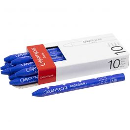 CARAN D’ACHE Caran d'Ache Néocolor 1, L : 10 cm, ép. 8,5 mm, ultramarine (140), 10 pièces/ 1 Pq. [HOB-34030]