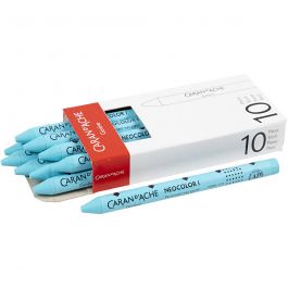 CARAN D’ACHE Caran d'Ache Néocolor 1, L : 10 cm, ép. 8,5 mm, turquoise blue (171), 10 pièces/ 1 Pq. [HOB-34032]