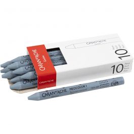 CARAN D’ACHE Caran d'Ache Néocolor 1, L : 10 cm, ép. 8,5 mm, grey (005), 10 pièces/ 1 Pq. [HOB-34037]