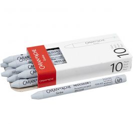 CARAN D’ACHE Caran d'Ache Néocolor 1, L : 10 cm, ép. 8,5 mm, light grey (003), 10 pièces/ 1 Pq. [HOB-34038]
