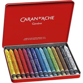 Caran d'Ache Aquarelle Neocolor 2, L : 10 cm, ép. 8,5 mm, ass. de couleurs, 15 pièces/ 1 Pq. [HOB-34042]