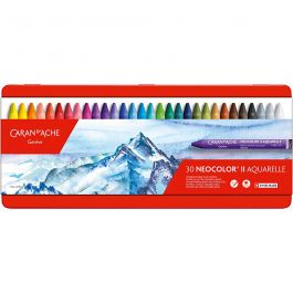 Caran d'Ache Aquarelle Neocolor 2, L : 10 cm, ép. 8,5 mm, ass. de couleurs, 30 pièces/ 1 Pq. [HOB-34044]