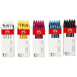 Caran d'Ache Aquarelle Neocolor 2, L : 10 cm, ép. 8,5 mm, ass. de couleurs, 5x10 pièces/ 1 Pq. [HOB-34049]