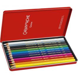 CARAN D’ACHE Supracolor II, L : 17 cm, mine 3.8 mm, ass. de couleurs, 12 pièces/ 1 Pq. [HOB-34096]