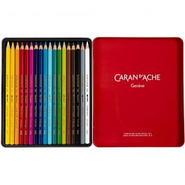 CARAN D’ACHE Supracolor II, L : 17 cm, mine 3.8 mm, ass. de couleurs, 18 pièces/ 1 Pq. [HOB-34097]