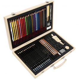 Set de croquis et de dessin, ass. de couleurs, 1 pièce [HOB-34299]