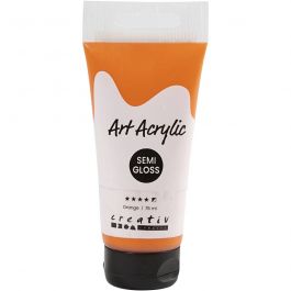 Peinture Acrylique, semi-brillant, semi opaque, orange, 75 ml/ 1 flacon [HOB-35144]