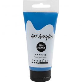 Peinture Acrylique, semi-brillant, opaque, bleu primaire, 75 ml/ 1 flacon [HOB-35149]