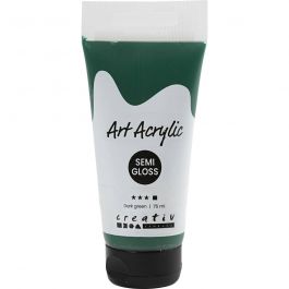 Peinture Acrylique, semi-brillant, opaque, vert foncé, 75 ml/ 1 flacon [HOB-35153]