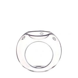 Bougeoir Waxine Verre Ø10 x 8,3cm Blanc 3 trous d'aération (1 pc) [IFS-36002]