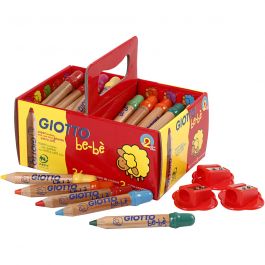 Crayons de Couleur, L : 10,5 cm, d 13 mm, mine 6 mm, ass. de couleurs, 36 pièces/ 1 Pq. [HOB-37296]