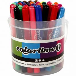 Feutres Colortime, trait 5 mm, ass. de couleurs, 42 pièces/ 1 Pq. [HOB-37343]