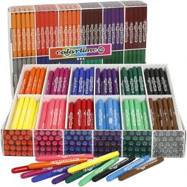 Feutres Colortime, trait 5 mm, ass. de couleurs, 576 pièces/ 1 Pq. [HOB-37347]